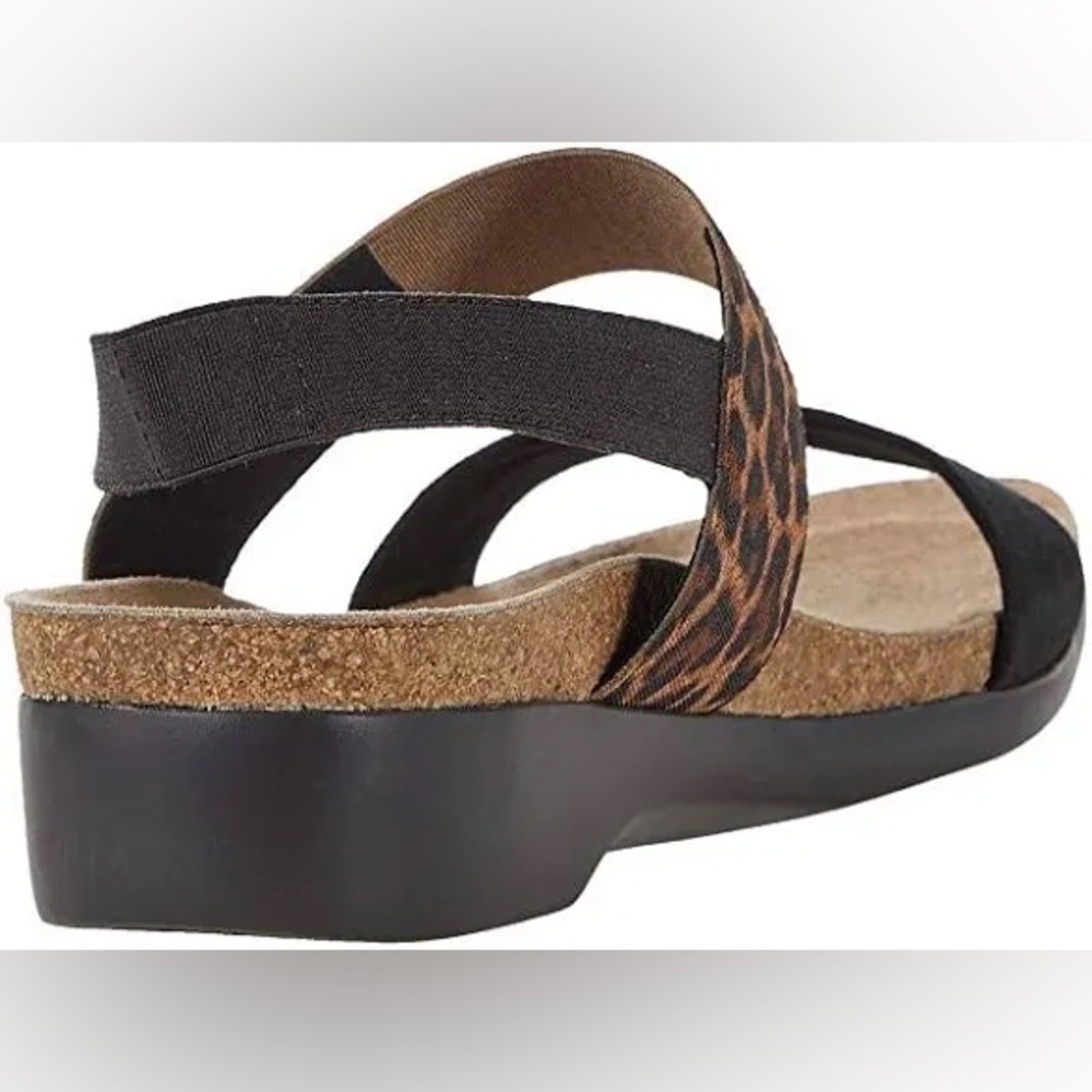 S74. Munro Pisces Women's Leopard Print Stretch Sandals 6.5WW - Picture 4 of 10